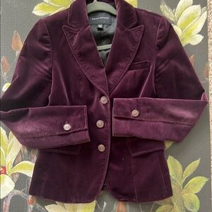 Banana Republic Purple Velvet Women's Blazer
